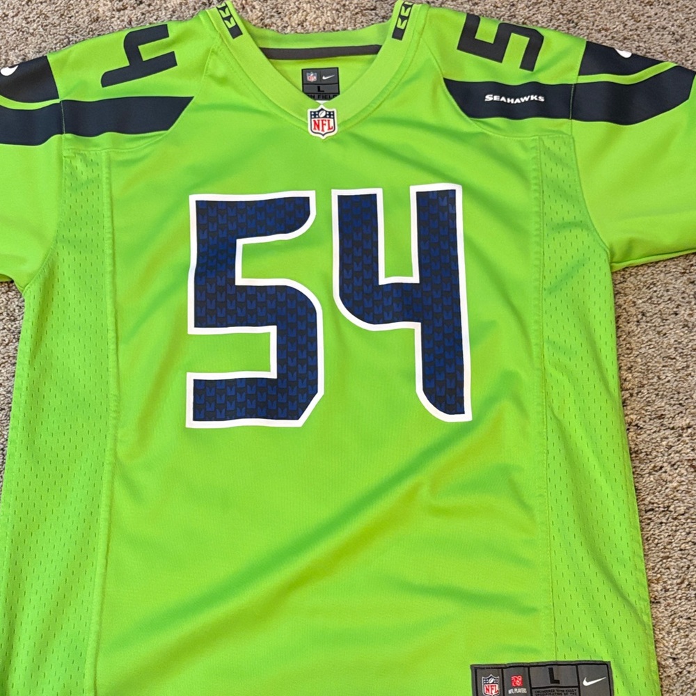 Nike Lime Green Jersey with Navy Accents